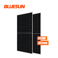 Blueusn Newest 182mm solar cells better performance 530w 540w 550w mbb solar panel prices of solar panels